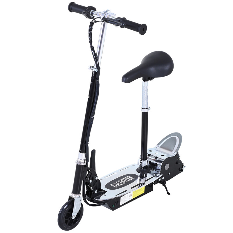 AA1-023BK HOMCOM Electric Scooter for Kids, Folded Powdered Scooters for Ages 7-12 Ye