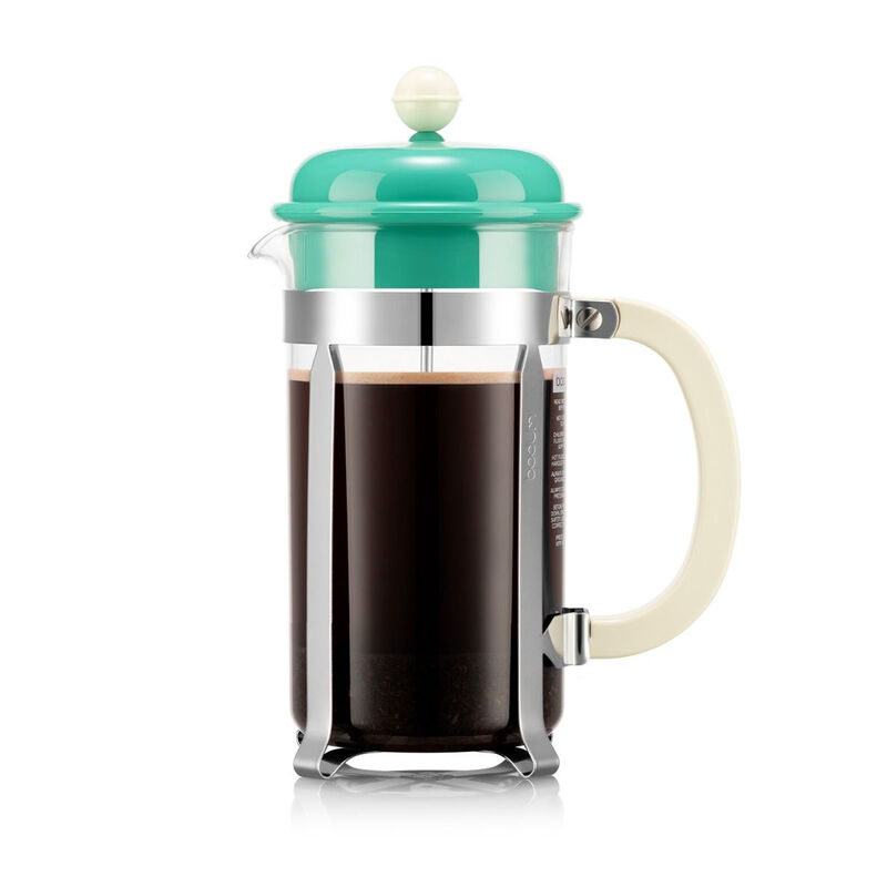 Bodum Caffettiera franse pers koffiezetter - 1 L, oceaan groen