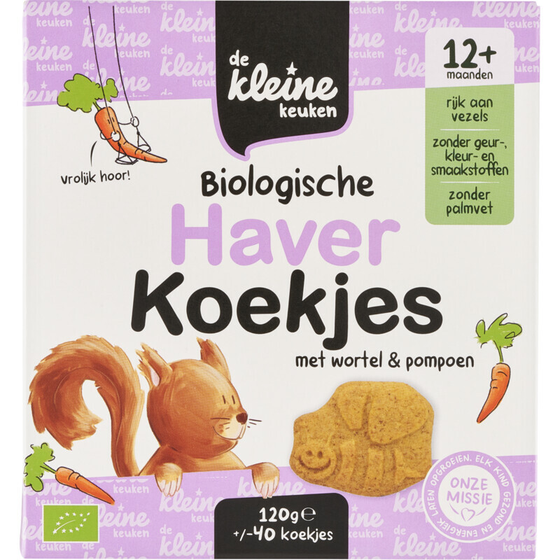 De Kleine Keuken biologische haverkoek 18+ 120 g