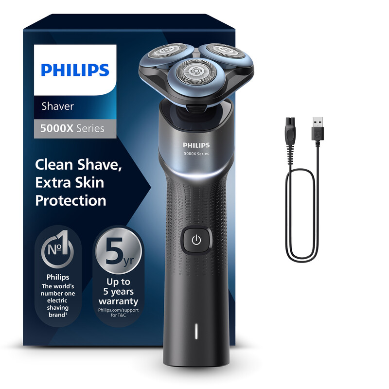 Philips Series 5000X Wet & Dry Electric Shaver With 360-D Flex Heads, Up To 50-Min Run-Time, Fully Washable, X5006/00
