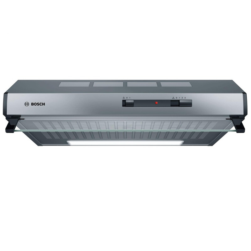 Bosch DUL62FA51 Unterbaudunstabzugshaube, 60 cm, 250 m³/h, 3 Leistungsstufen, LED-Beleuchtung, Abluft & Umluft, Energieklasse D, Edelstahl