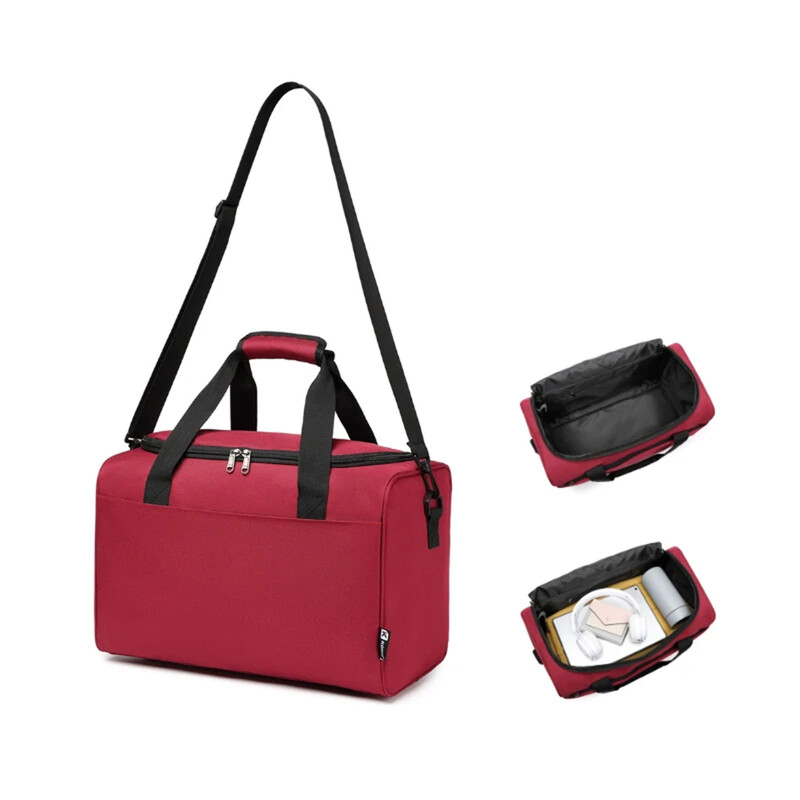 KONO 40x20x25 cm Ryanair Unter-Sitz-Tasche, 20 L Leichtes Kabinenhandgepäck für Reisen und Pendeln (Burgunderrot)