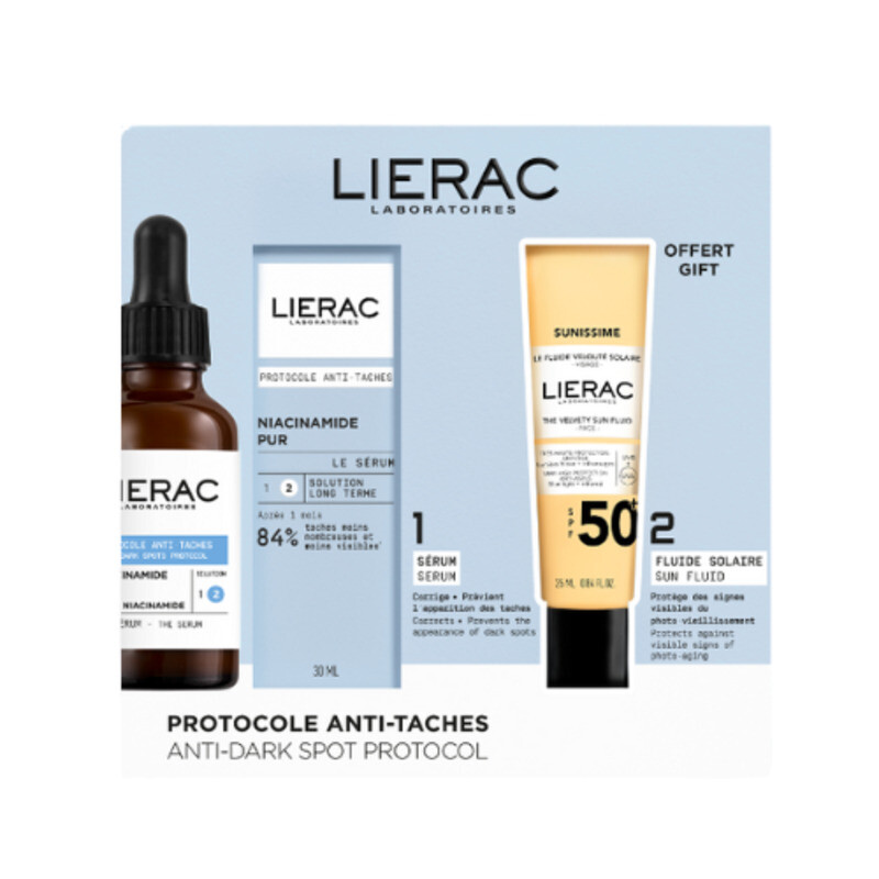 Lierac Coffret Sérum anti taches 30ml + Fluide velouté solaire SPF50+ 25ml offert - vue 2