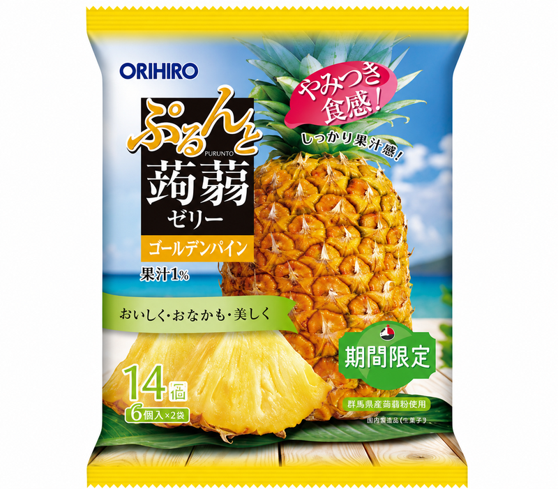 Orihiro Purunto Jelly Gouden Ananas 6 stuks 120 g