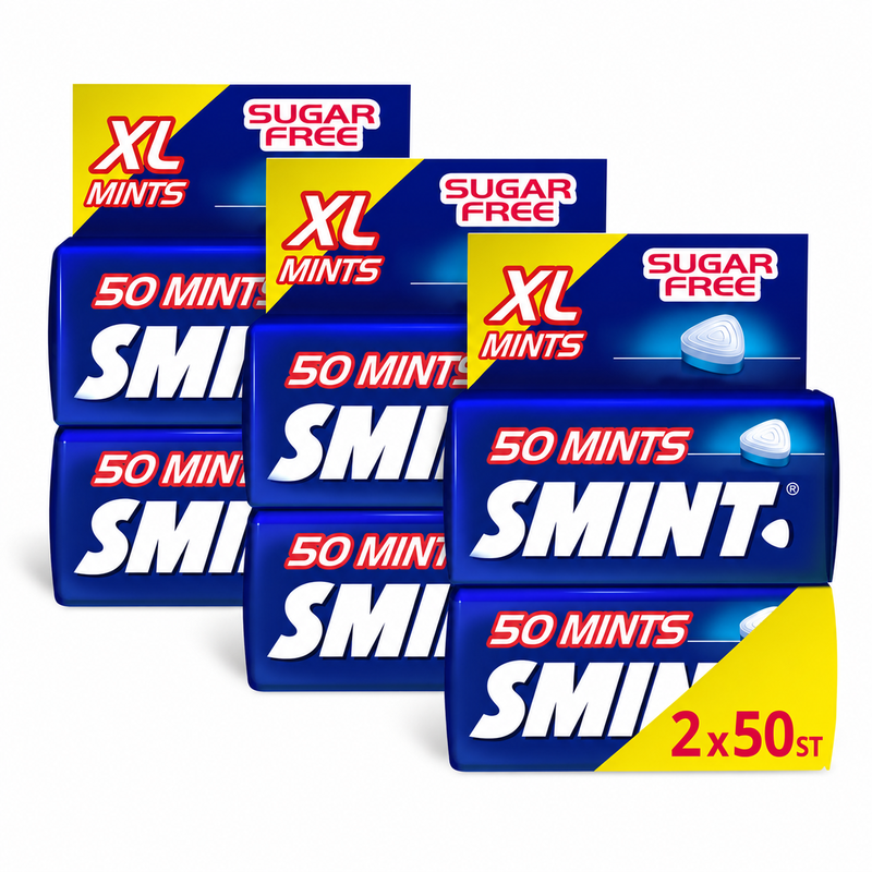 Smint XL Pepermunt Duopack - 3 x 2 x 50 stuks
