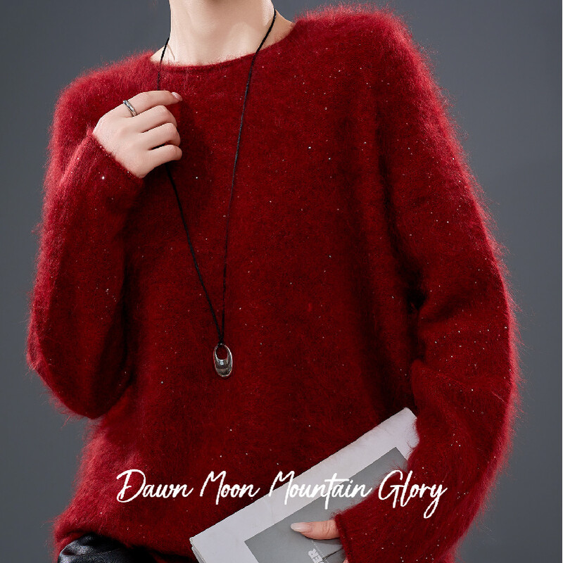 Fleece-Strickjacke mit Pailletten 90 % importiertes, feines Merino-Wolle aus Australien + 5 % Kaschmir + 5 % Maulbeerseide (ohne …
