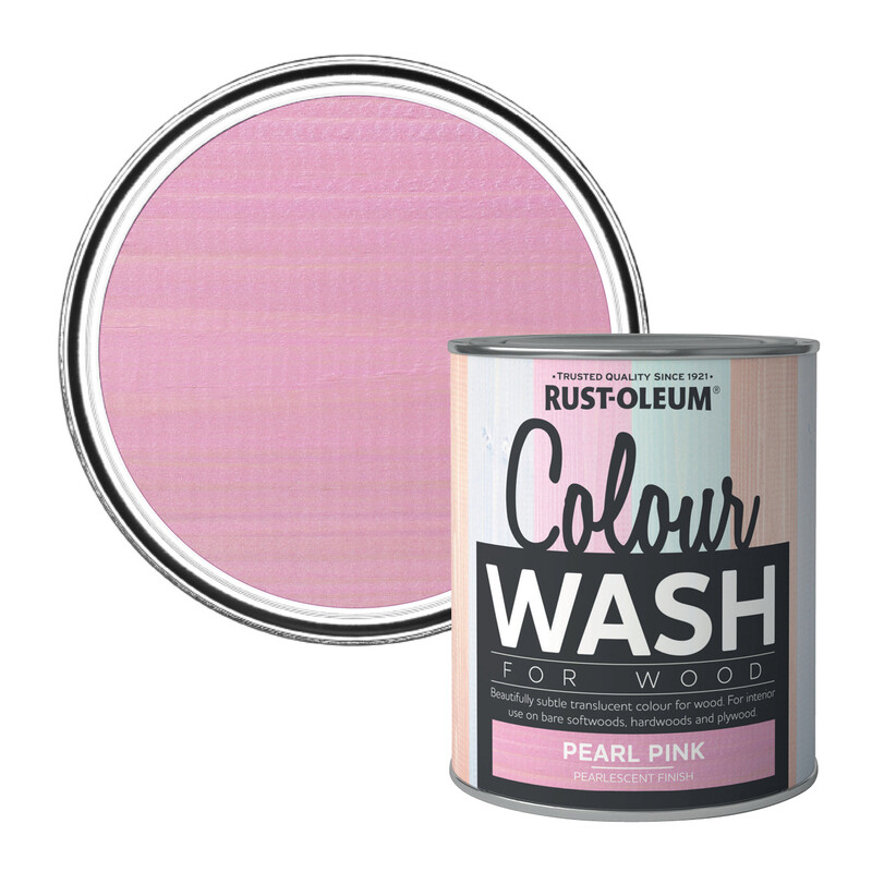 Rust-Oleum Colour Wash Wood Finish Pearl Pink 750Ml