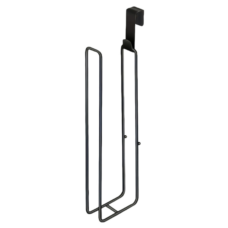 Black Kitchen Towel Holder - Wall-Mounted, Modern Minimalist, Ideal for Home
