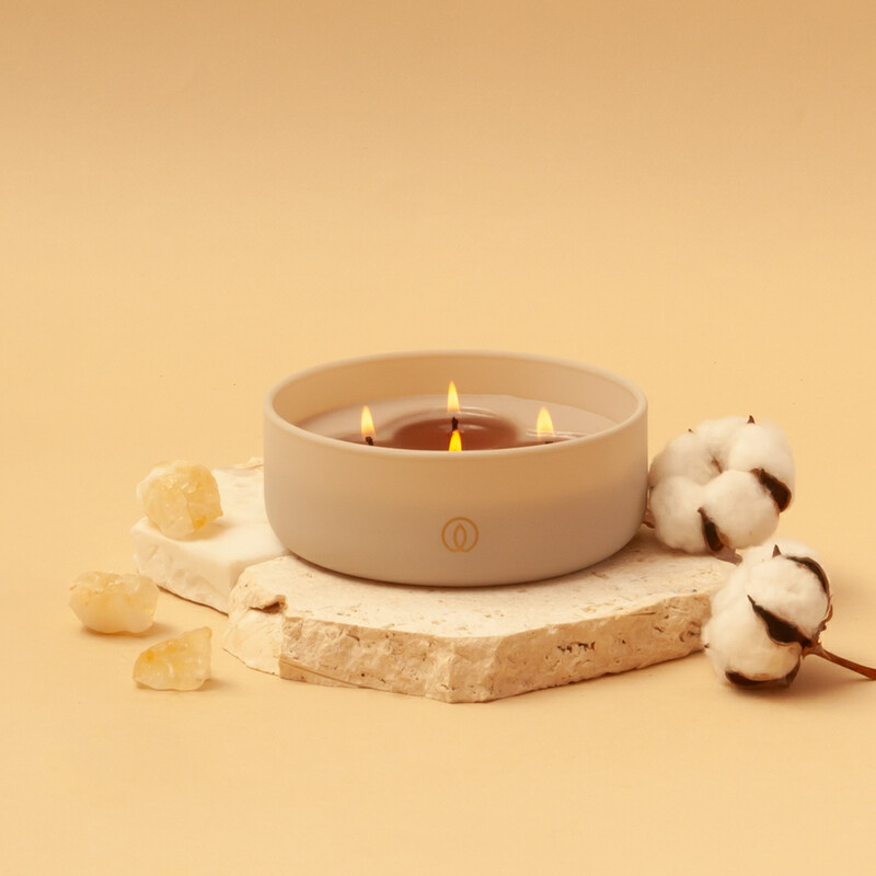 Candle Mindful Morning 4 Wick 20h Burn Time Beige
