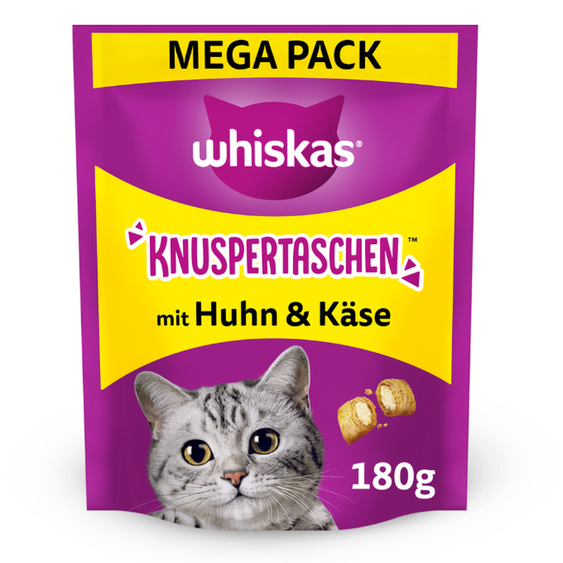 Whiskas Knuspertaschen Huhn & Käse 180 g