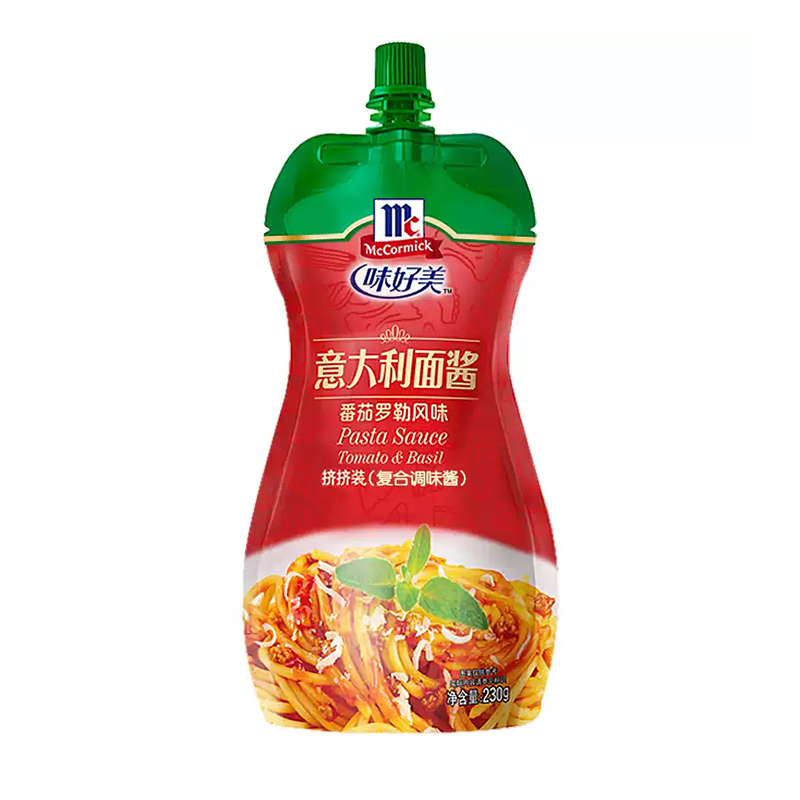 Pasta Sauce Squeeze Pouch (Tomato & Basil) 230g