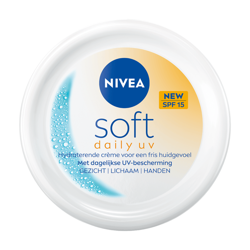 NIVEA Soft Daily UV Bodycrème - Crème met SPF 15 - Ook geschikt als Dagcreme - Droge Huid - Body Cream - 250 ml