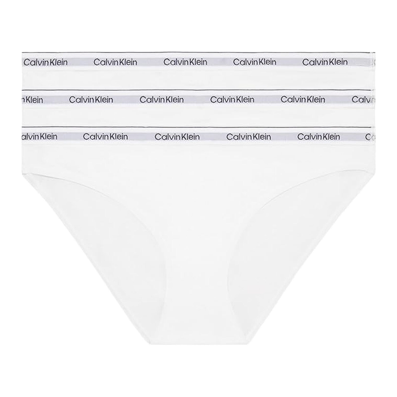 Calvin Klein - 3er-Pack Bikini-Slips - Icon-Logo - Weiß 2XL