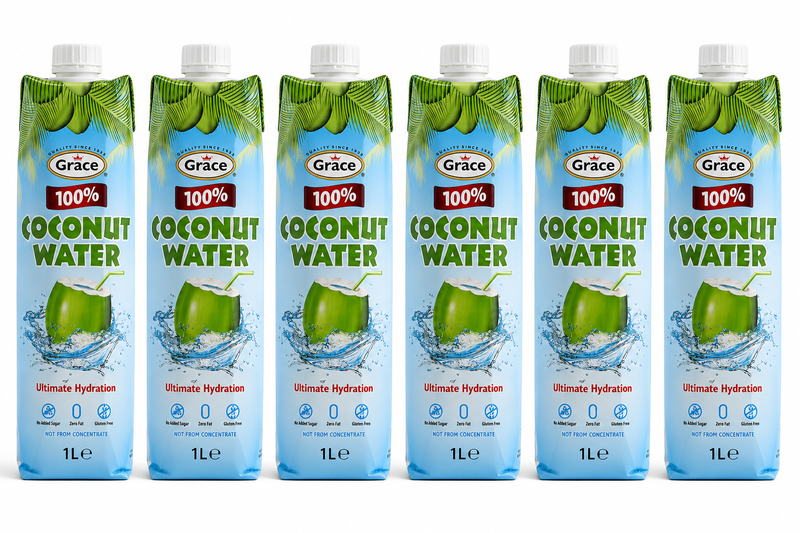 Grace 100% Kokoswater – 6 x 1 L