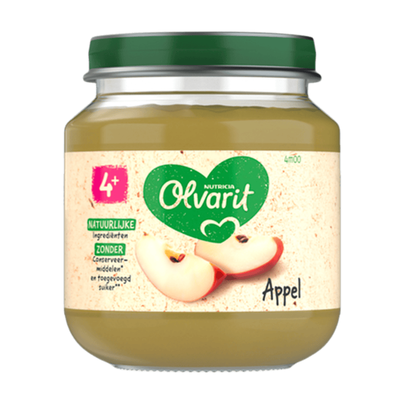 OLVARIT 1e Fruit Snack 4maanden+ Appel 125gr