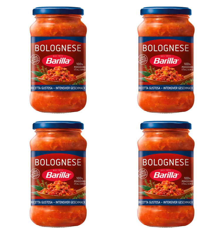 Vorteilspack 4 x Barilla Pastasauce Bolognese 400 g