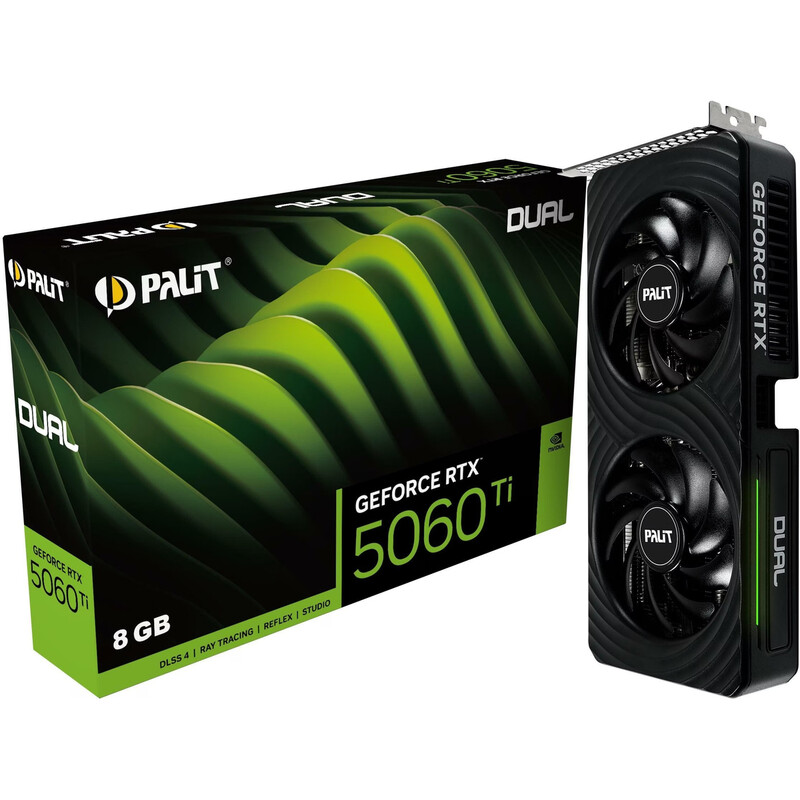 Palit GeForce RTX 5060 Ti Dual 8 GB GDDR7 Grafikkarte – 1080p/1440p Gaming