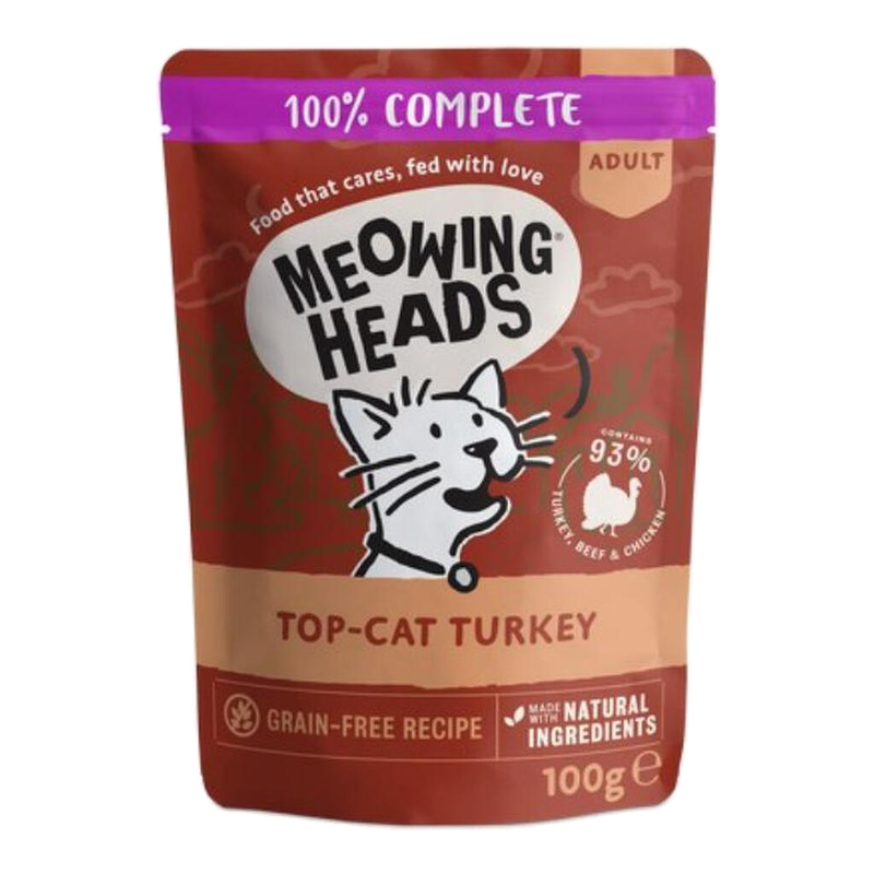 Meowing Heads Top Cat Turkey 100g
