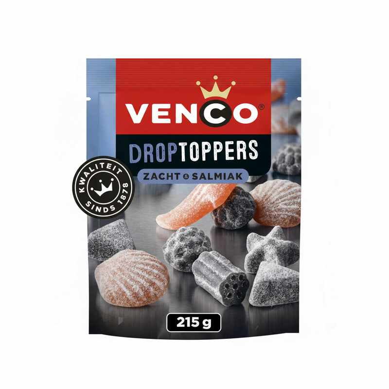 Venco Droptoppers Soft&Salmiak - 215 g