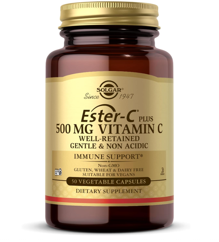 Solgar Ester-C Plus Vitamin C Immune & Antioxidant Support 500 mg - 50 Vegan Capsules