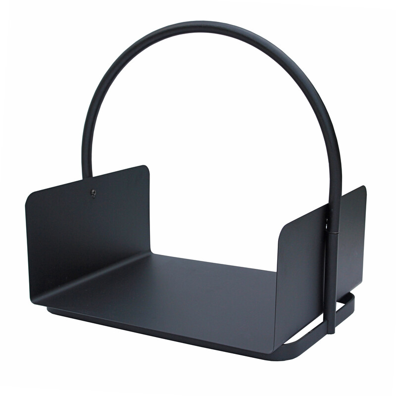 Jvl Coal/Black Conway Modern Fireside Log/ Holder – Steel