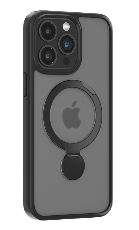 Joy Shark Magnetic Phone Case With Rotating Bracket - iPhone15 Pro - Black