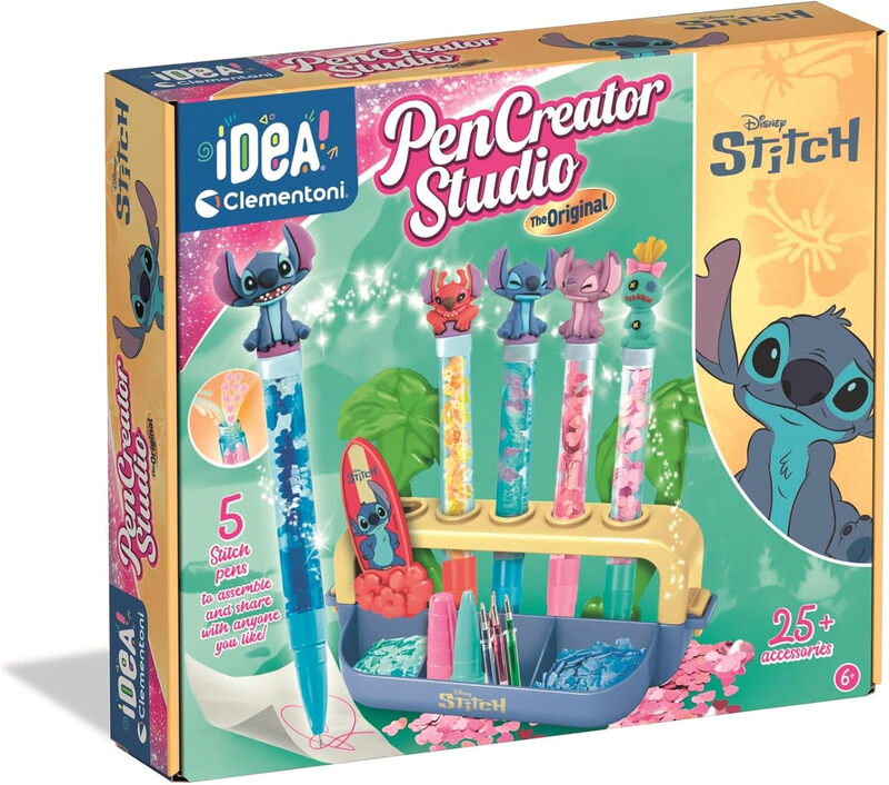 Clementoni Disney Stitch pennen creatie studio - meerkleurig, 5 pennen