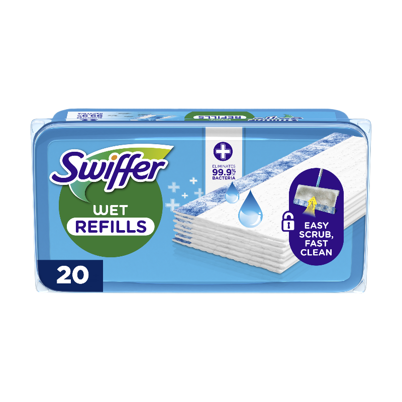 Swiffer lingettes humides antibactériennes au citron, 20 lingettes