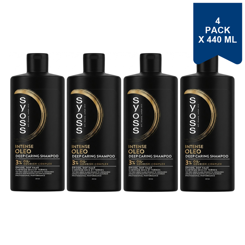 Syoss Intense Oleo Shampoo 440 ml (4-Pack)