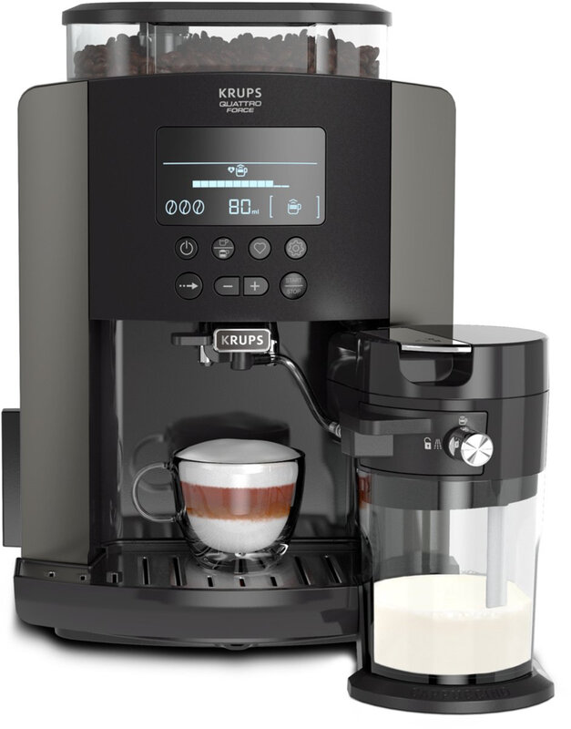 Krups Essential EA819E automatische koffiemachine met cappuccino Quattro Force
