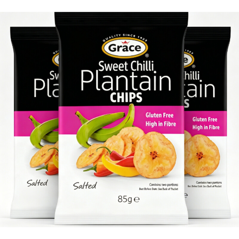 Grace Plantain Chips Sweet Chilli 85g x 3pcs