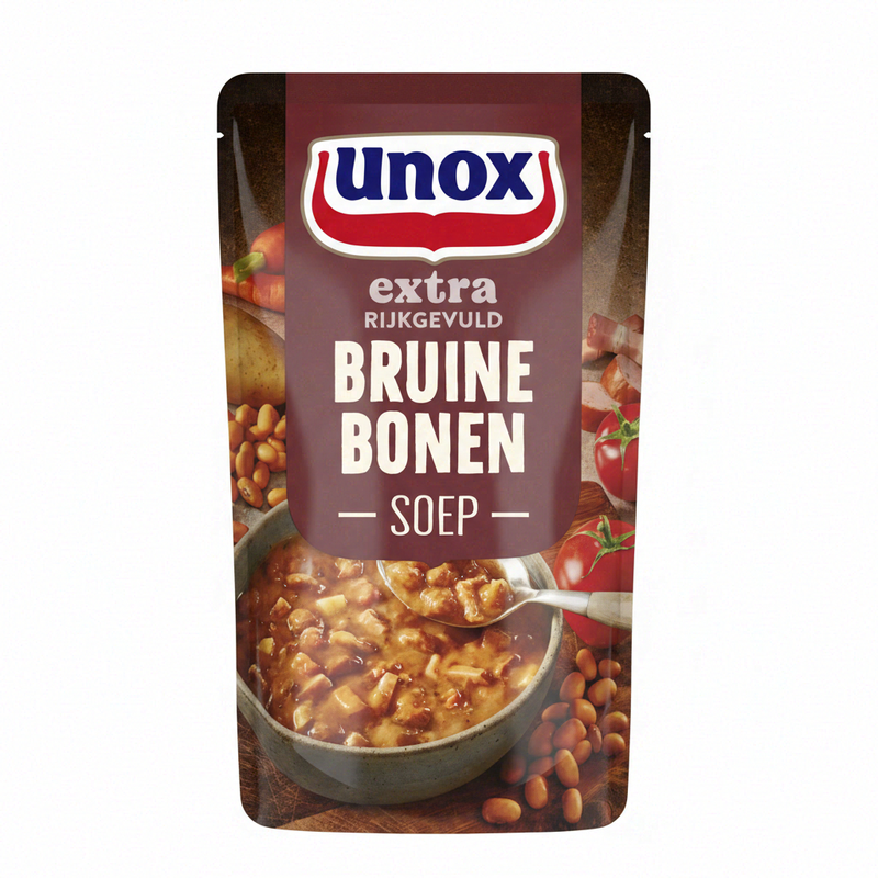 Unox Extra Dikke Bonensoep Met Extra Bonen, Aardappel, Spek, En Gerookte Worst - 570 ml