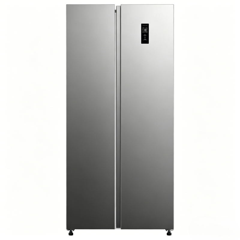 Sonlu SBS CC-520WE 444 L großes Fassungsvermögen, frostfrei, extrem leiser Betrieb mit nur 40 dB, schnelle Kühlung und Design in Lichtsilber
