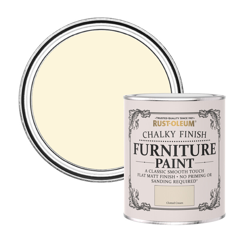 CHALKY FURNITURE PAINT CLOTTED CREAM 750ML