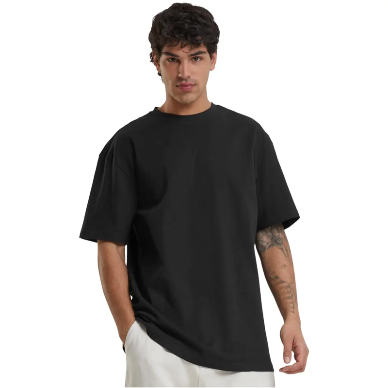 Urban Classics extra dikke oversized T-shirt - zwart - maat S