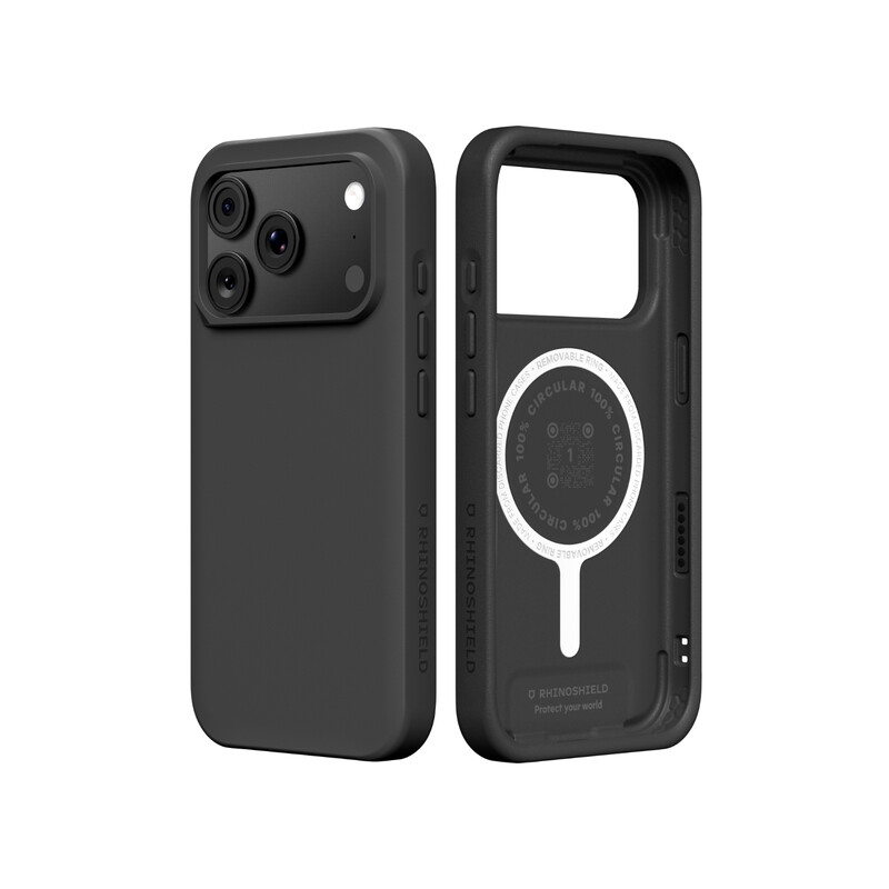 RHINOSHIELD MagSafe Telefoonhoesje, compatibel met iPhone 17 Pro & iPhone 18 Pro, SolidX, versterkte schokabsorberende bescherming, minimalistisch en slank design met bescherming van militaire kwaliteit, klassiek zwart