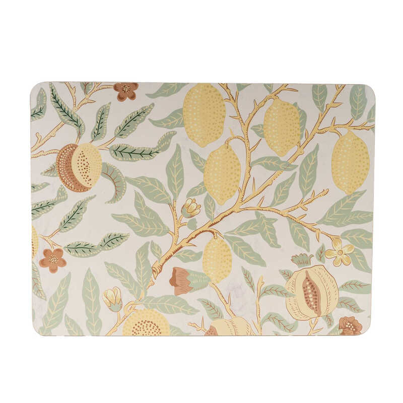 Placemats Vintage Fruits Yellow/Green 4pcs