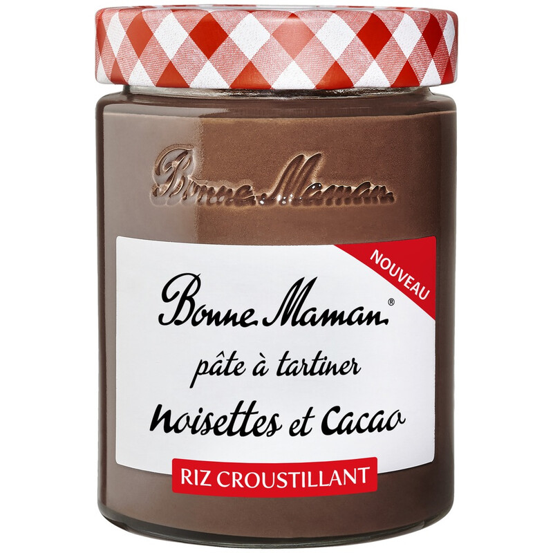 BONNE MAMAN Pâte à Tartiner Noisettes Riz croustillant 330g