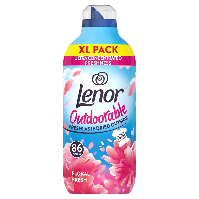 Lenor Outdoorable Fabric Conditioner 86 Washes, Floral Fresh