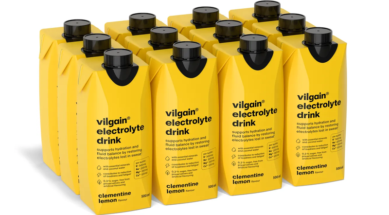 Vilgain Electrolyte Drink Clementine Lemon - 12 X 500Ml