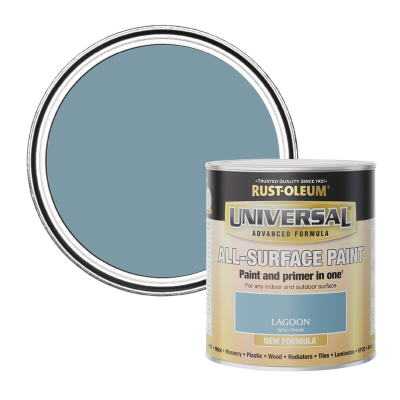 UNIVERSAL ALL-SURFACE PAINT SATIN LAGOON 750ML