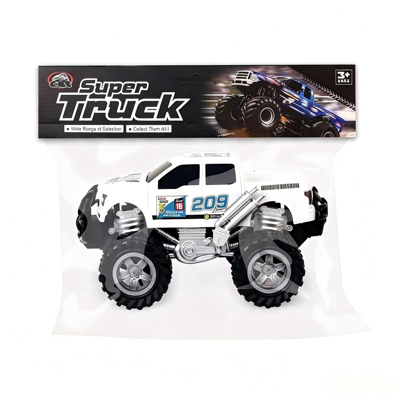 Inertia Off-Road Pickup Truck Enkele Eenheid, Op Aandrijving Door Wrijving (Geen Batterijen Vereist), Verdikte Antislipbanden Met Veersuspensie. Verpakking In Zak. Ouder-Kinder Interactief Speelgoed Voor Kinderen Vanaf 3 Jaar.
