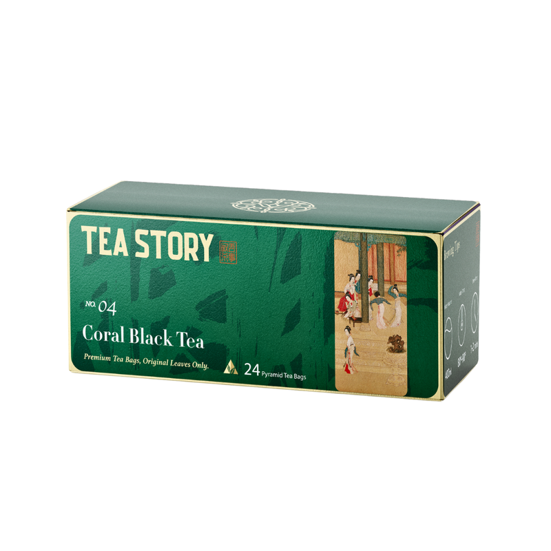 Coral Black Teabag [Antioxidant Boost] ECOCERT Organic Detox Blend, Morning Energy 24