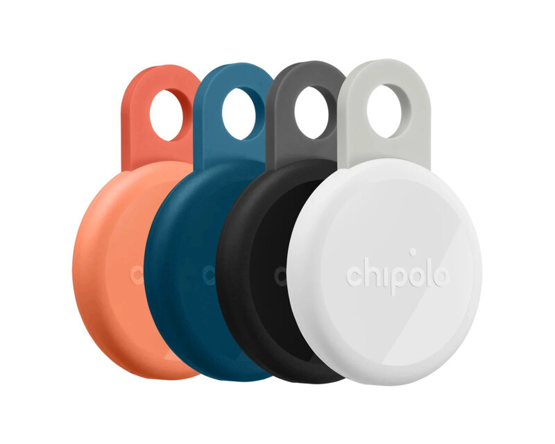 Chipolo LOOP 4er-Pack – Wiederaufladbarer Ortungstransponder (Anthrazit, Kreide, Marineblau, Koralle)