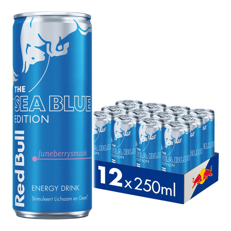 Red Bull The Sea Blue Edition energiedrank juneberry-smaak - 12 x 250 ml