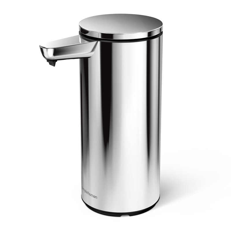 266ml Rechargeable Sensor Soap Pump Dispenser, Polished Stainless Steel
