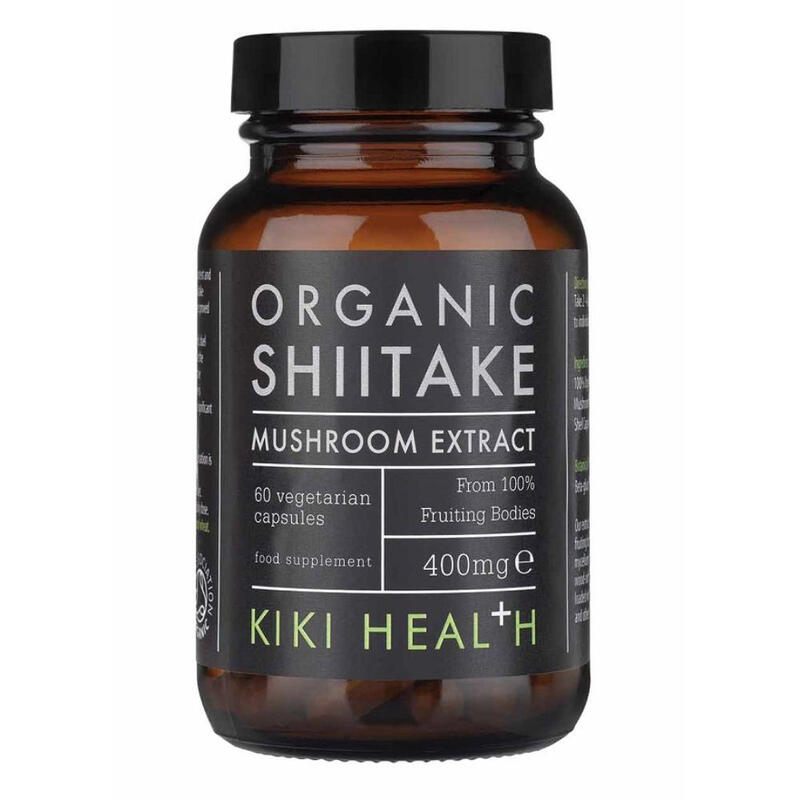 Kiki Health Shiitake Mushroom Extract 400Mg Vegan Daily Wellness Support Capsules - 60 Capsules