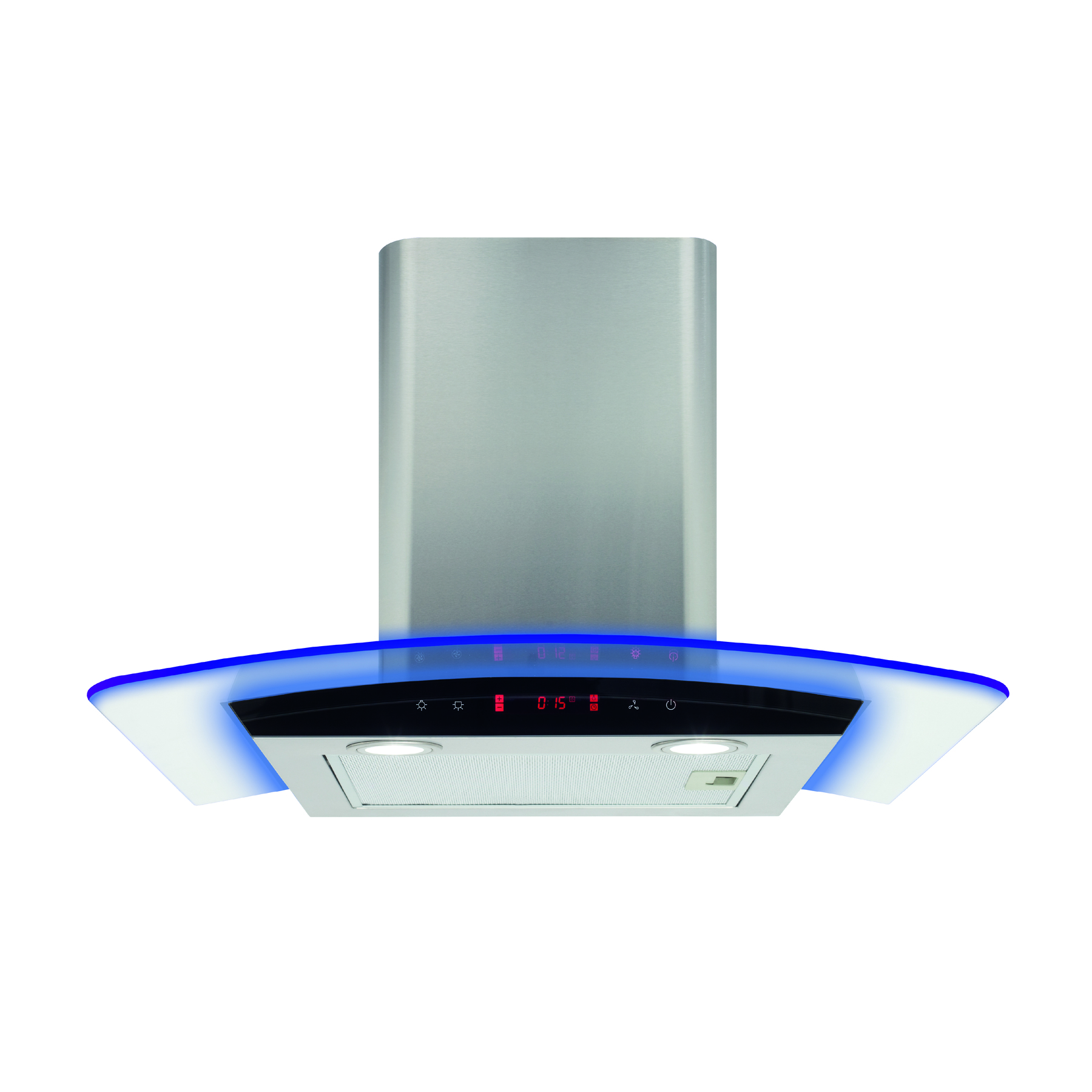 EKP60SS 60cm Curved Glass Extractor, Silver