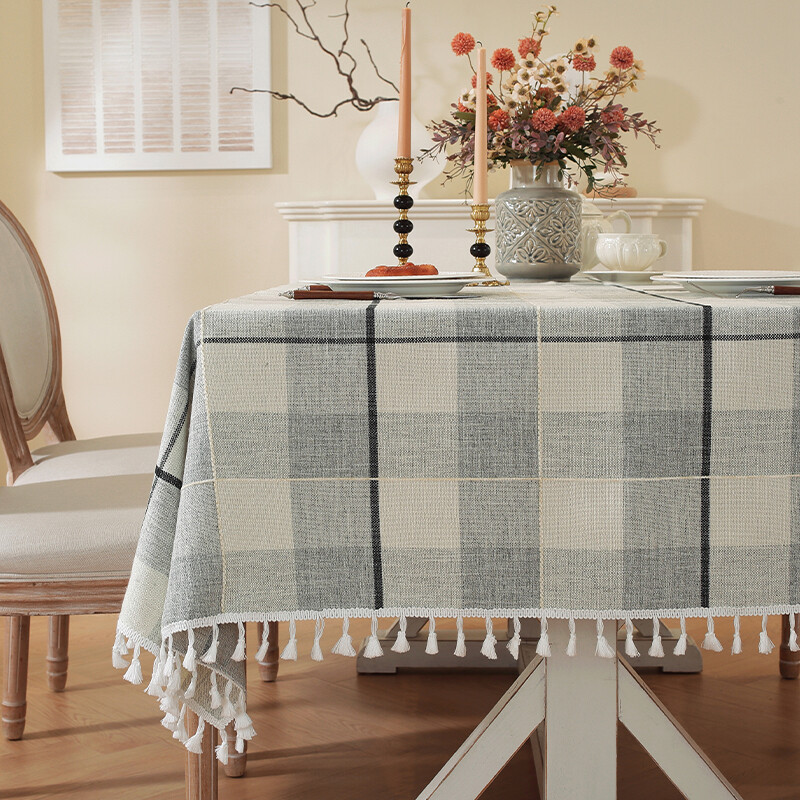 Rustic Rectangle Thick Tablecloth Table Linens Tablecloths Wrinkle Free Table Cover f