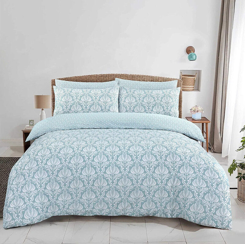 Duvet Cover Set Hana Reversible Aqua Double